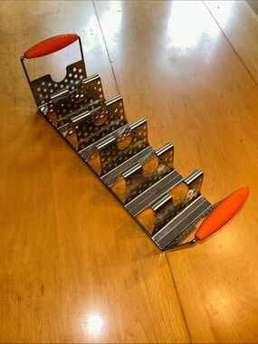Blackstone stainless steel taco rack. Space for six tacos perfect condition.